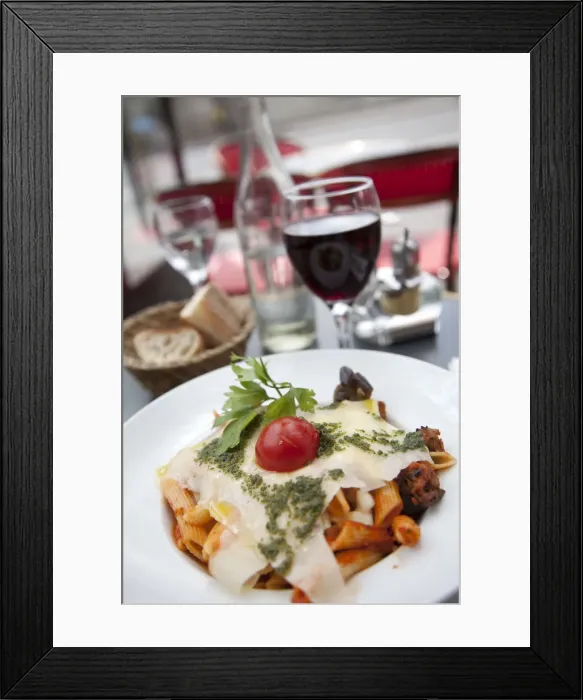 Framed Print : Lunch in a Brasserie / Restaurant, Paris, France Framed Print : Lunch in a Brasserie / Restaurant, Paris, France