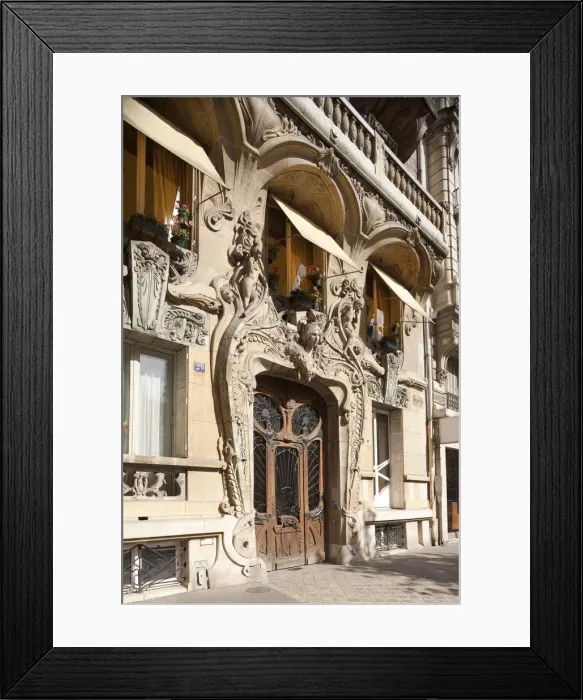 Framed Print : Art Nouveau apartment building, Rue Cler, Paris, France Framed Print : Art Nouveau apartment building, Rue Cler, Paris, France
