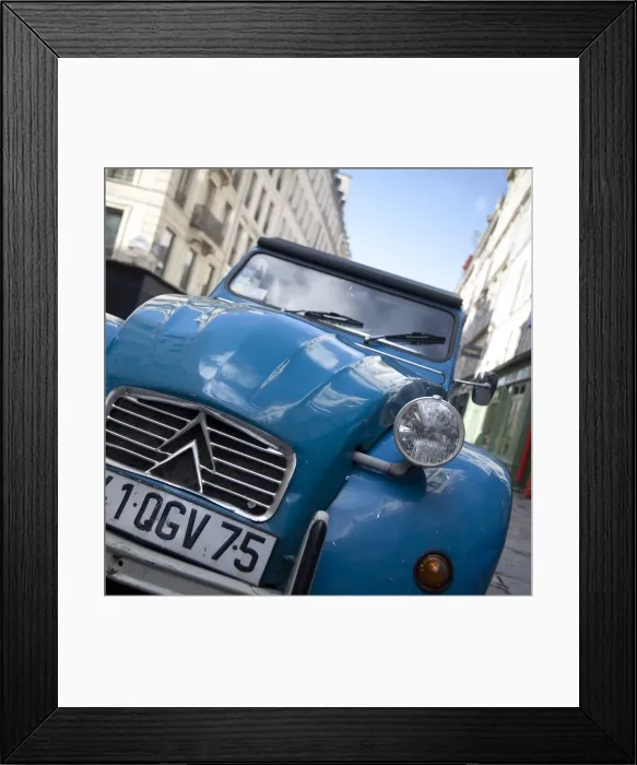Framed Print : Citroen 2CV car, Paris, France Framed Print : Citroen 2CV car, Paris, France