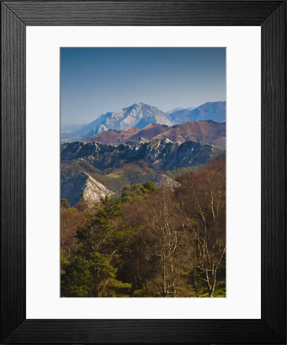 Framed Print : Spain, Asturias Region, Asturias Province, Mirador del Fito, elevated view of Framed Print : Spain, Asturias Region, Asturias Province, Mirador del Fito, elevated view of