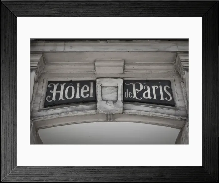 Framed Print : Horel de Paris sign, Marais District, Paris, France Framed Print : Horel de Paris sign, Marais District, Paris, France