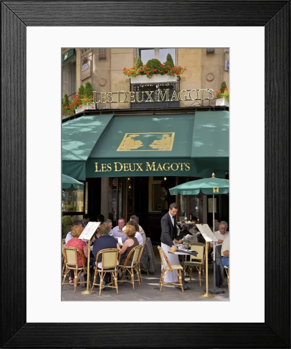 Framed Print : Les Deux Magots Restaurant, Paris, France Framed Print : Les Deux Magots Restaurant, Paris, France