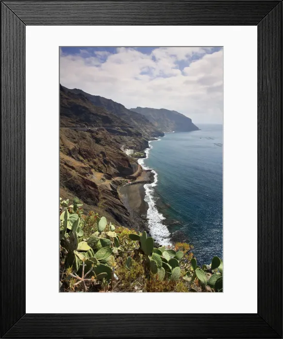 Framed Print : Canary Islands, Tenerife, Playa de Las Gaviotas