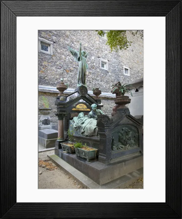 Framed Print : Charles Pigeon grave, Montparnasse Cemetery, Paris, France Framed Print : Charles Pigeon grave, Montparnasse Cemetery, Paris, France
