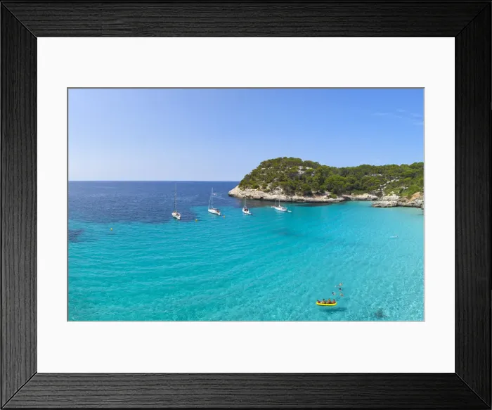 Framed Print : The idyllic Cala Mitjana, Menorca, Balearic Islands, Spain Framed Print : The idyllic Cala Mitjana, Menorca, Balearic Islands, Spain