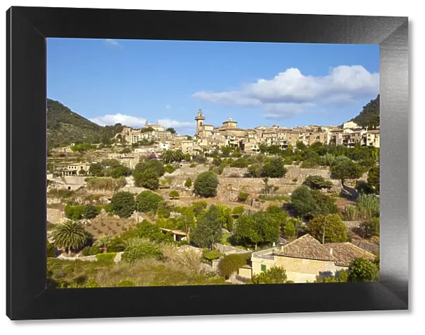 Village skyline, Valldemossa, Mallorca, Balearic Islands, Spain