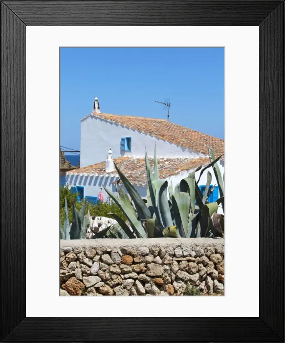 Framed Print : Typical architecture, Cala Sa Mesquida, Menorca, Balearic Islands, Spain Framed Print : Typical architecture, Cala Sa Mesquida, Menorca, Balearic Islands, Spain