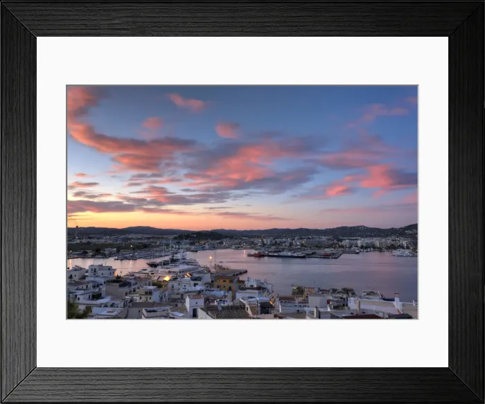 Framed Print : Spain, Balearic Islands, Ibiza, view of Ibiza old town (UNESCO site), and Dalt Vila Framed Print : Spain, Balearic Islands, Ibiza, view of Ibiza old town (UNESCO site), and Dalt Vila