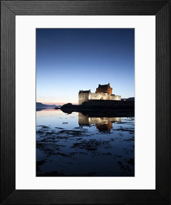 Framed Print : Eilean Donan Castle at Twilight, Dornie, Highland Region, Scotland Framed Print : Eilean Donan Castle at Twilight, Dornie, Highland Region, Scotland