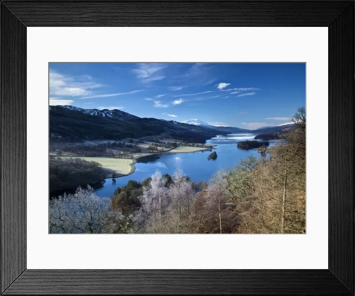 Framed Print : Queens View in Winter, Tayside Region, Scotland Framed Print : Queens View in Winter, Tayside Region, Scotland