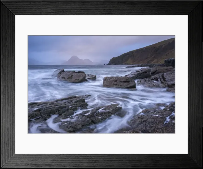 Framed Print : Dramatic coastline of Elgol, looking across to the Cuillins, Isle of Skye, Scotland Framed Print : Dramatic coastline of Elgol, looking across to the Cuillins, Isle of Skye, Scotland