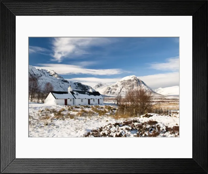 Framed Print : Black Rock Cottage, Glencoe, Scotland, UK Framed Print : Black Rock Cottage, Glencoe, Scotland, UK