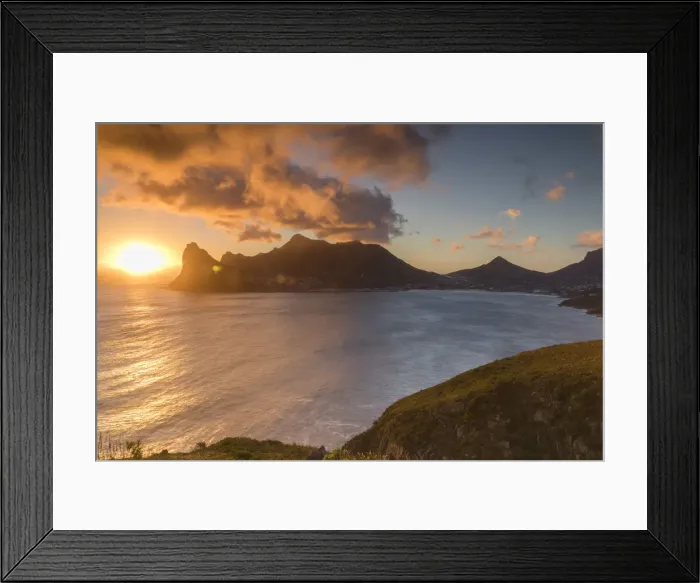Framed Print : Hout Bay at sunset, Cape Town, Western Cape, South Africa Framed Print : Hout Bay at sunset, Cape Town, Western Cape, South Africa