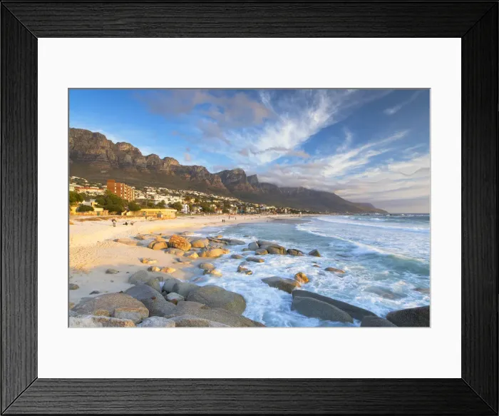 Framed Print : Camps Bay, Cape Town, Western Cape, South Africa Framed Print : Camps Bay, Cape Town, Western Cape, South Africa