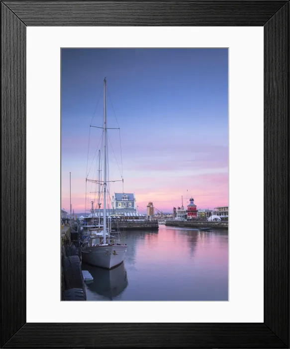 Framed Print : V+A Waterfront at sunset, Cape Town, Western Cape, South Africa Framed Print : V+A Waterfront at sunset, Cape Town, Western Cape, South Africa