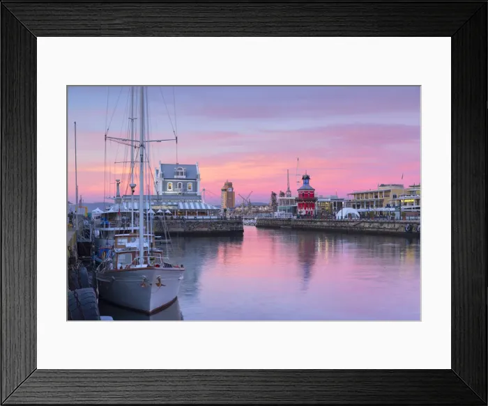 Framed Print : V+A Waterfront at sunset, Cape Town, Western Cape, South Africa Framed Print : V+A Waterfront at sunset, Cape Town, Western Cape, South Africa