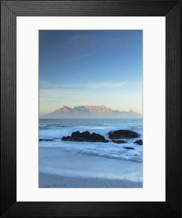 Framed Print : View of Table Mountain from Big Bay, Cape Town, Western Cape, South Africa Framed Print : View of Table Mountain from Big Bay, Cape Town, Western Cape, South Africa