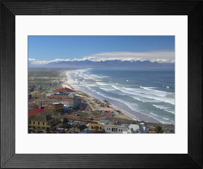 Framed Print : View of Muizenburg beach, Cape Town, Western Cape, South Africa Framed Print : View of Muizenburg beach, Cape Town, Western Cape, South Africa
