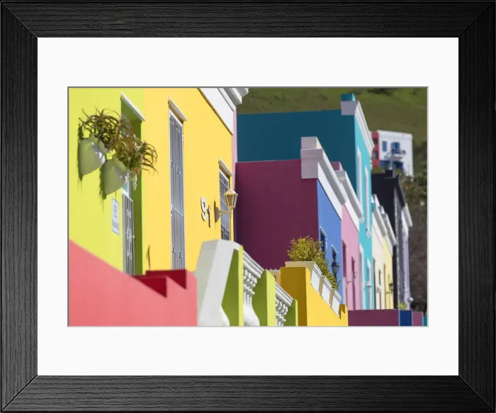 Framed Print : Colourful houses in Bo Kaap, Cape Town, Western Cape, South Africa