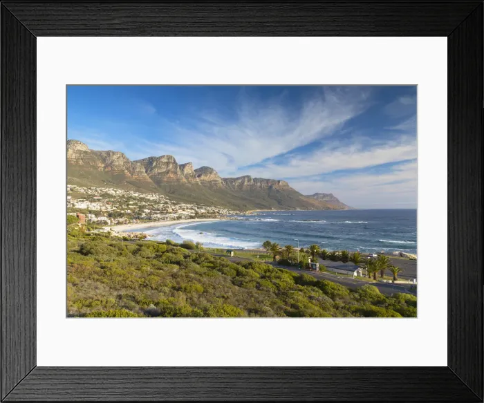 Framed Print : View of Camps Bay, Cape Town, Western Cape, South Africa Framed Print : View of Camps Bay, Cape Town, Western Cape, South Africa