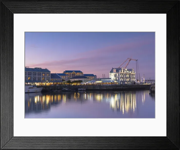 Framed Print : V+A Waterfront at sunset, Cape Town, Western Cape, South Africa Framed Print : V+A Waterfront at sunset, Cape Town, Western Cape, South Africa