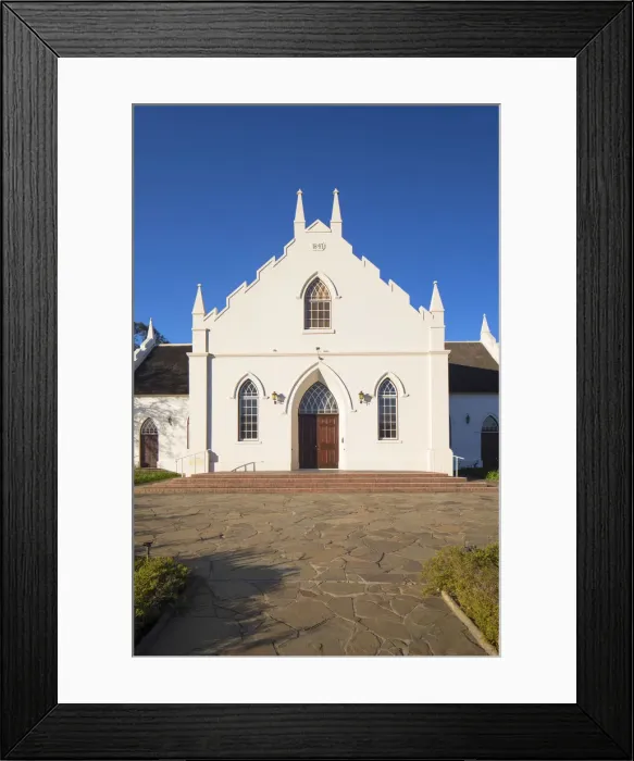 Framed Print : Dutch Reformed Church, Franschhoek, Western Cape, South Africa Framed Print : Dutch Reformed Church, Franschhoek, Western Cape, South Africa