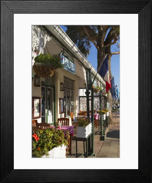 Framed Print : Restaurant, Franschhoek, Western Cape, South Africa Framed Print : Restaurant, Franschhoek, Western Cape, South Africa