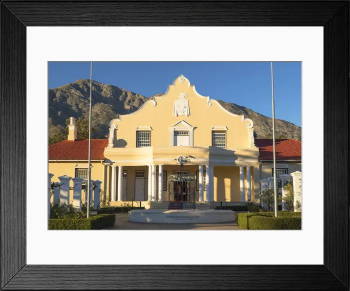 Framed Print : Town Hall, Franschhoek, Western Cape, South Africa Framed Print : Town Hall, Franschhoek, Western Cape, South Africa