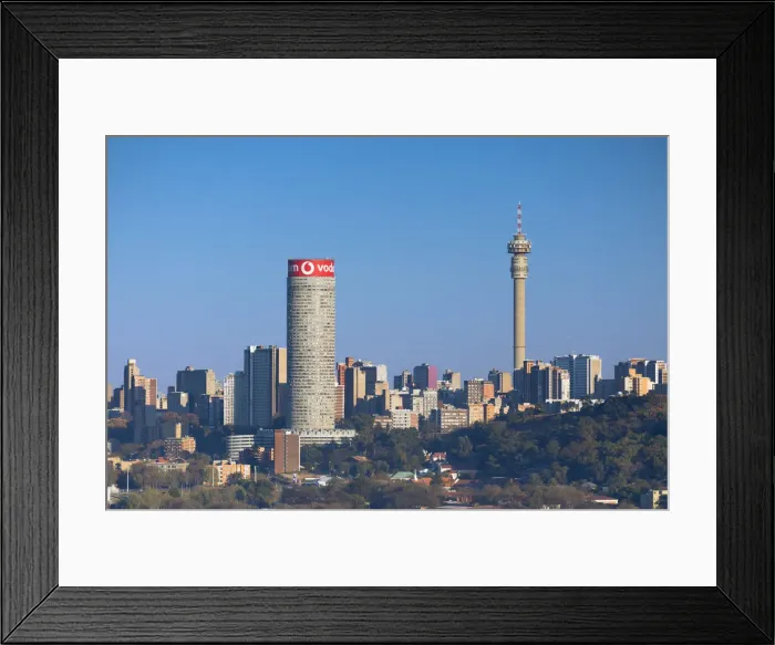 Framed Print : View of skyline, Johannesburg, Gauteng, South Africa Framed Print : View of skyline, Johannesburg, Gauteng, South Africa