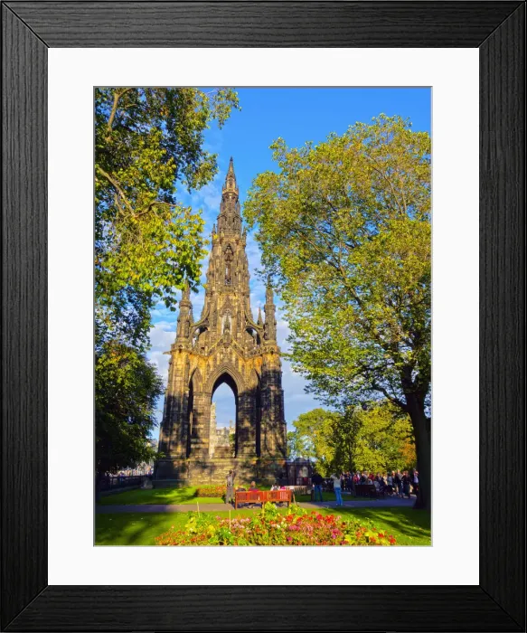 Framed Print : UK, Scotland, Lothian, Edinburgh, Princes Street Gardens, View of The Scott Monument