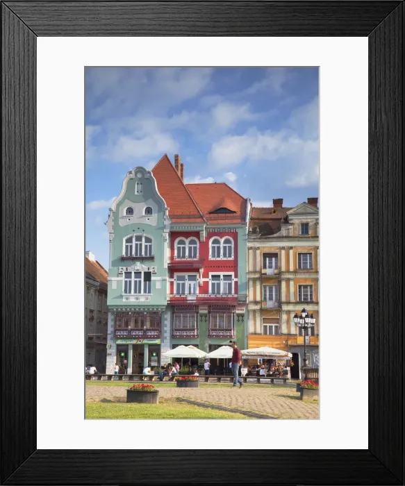 Framed Print : Buildings in Piata Unirii, Timisoara, Banat, Romania Framed Print : Buildings in Piata Unirii, Timisoara, Banat, Romania