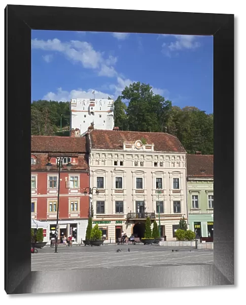 White Tower and buildings in Piata Sfatului, Brasov, Transylvania, Romania
