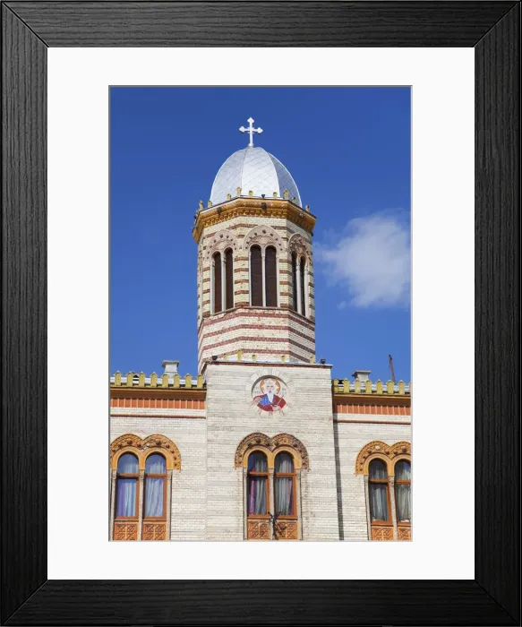 Framed Print : Romanian Orthodox Cathedral in Piata Sfatului, Brasov Transylvania, Romania