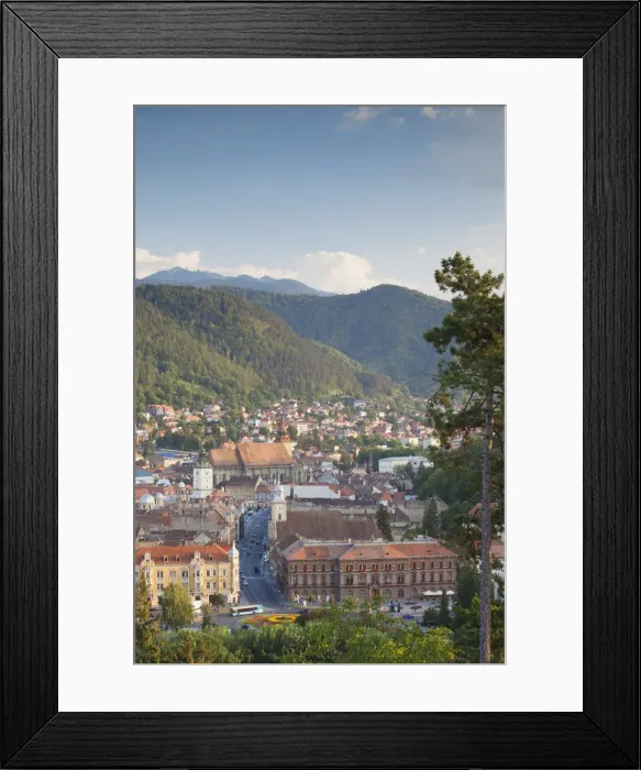 Framed Print : View of Brasov, Transylvania, Romania Framed Print : View of Brasov, Transylvania, Romania