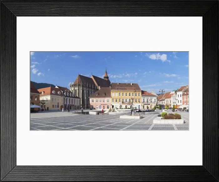 Framed Print : Piata Sfatului, Brasov, Transylvania, Romania Framed Print : Piata Sfatului, Brasov, Transylvania, Romania