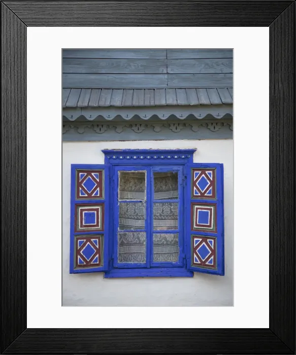 Framed Print : Window on house from Tulcea County, National Village Museum, Bucharest, Romania Framed Print : Window on house from Tulcea County, National Village Museum, Bucharest, Romania
