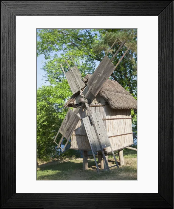 Framed Print : Windmill from Tulcea County, National Village Museum, Bucharest, Romania Framed Print : Windmill from Tulcea County, National Village Museum, Bucharest, Romania