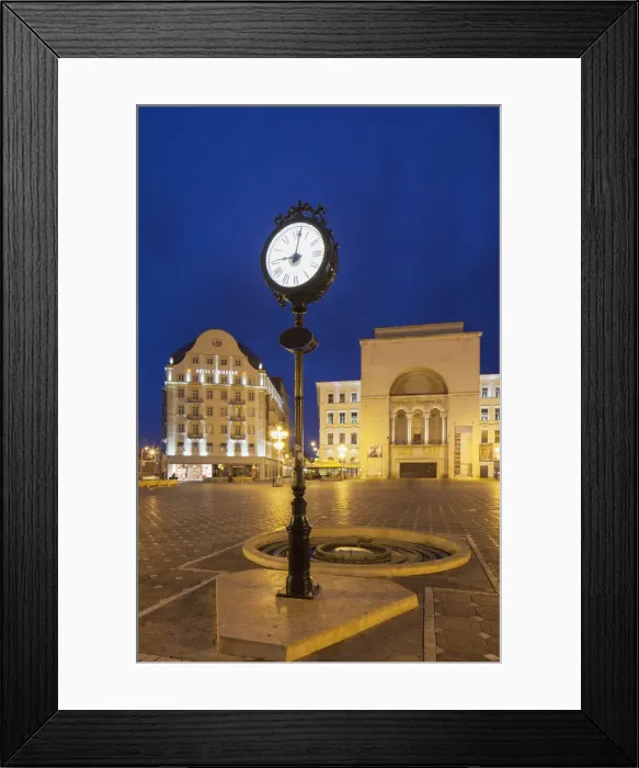 Framed Print : National Theatre and Opera House in Piata Victoriei at dusk, Timisoara, Banat, Romania Framed Print : National Theatre and Opera House in Piata Victoriei at dusk, Timisoara, Banat, Romania