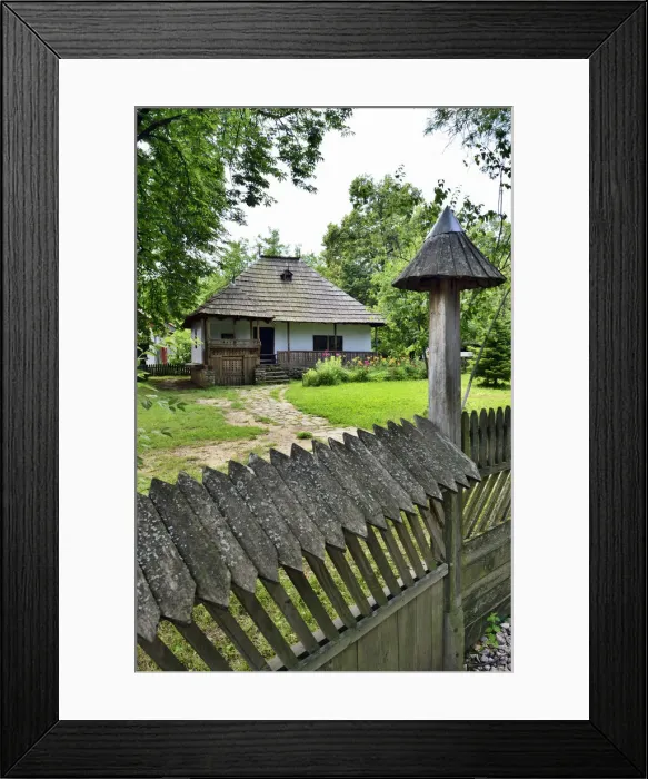 Framed Print : Traditional house of Prahova county dating back to the 19th century