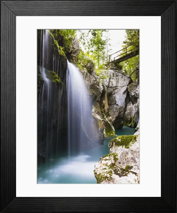Framed Print : Slovenia, Gorenjska Region, Soca Valley. Velika Korita is a small gorge on the Soca Framed Print : Slovenia, Gorenjska Region, Soca Valley. Velika Korita is a small gorge on the Soca