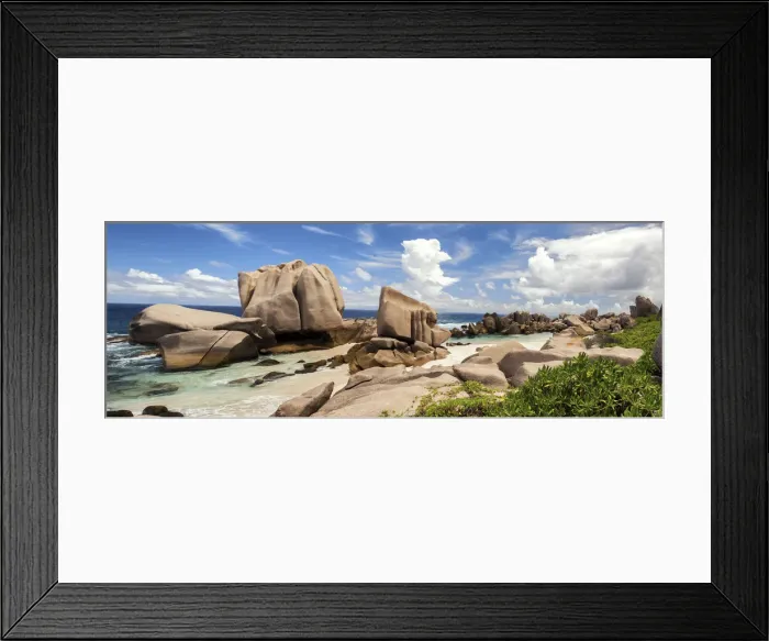 Framed Print : Anse Marron Beach, La Digue, Seychelles Framed Print : Anse Marron Beach, La Digue, Seychelles