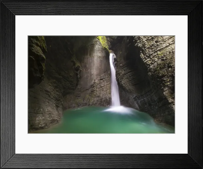 Framed Print : Slovenia, Goriska Region, Dreznica. Slap Kozjak is one of the most picturesque waterfalls Framed Print : Slovenia, Goriska Region, Dreznica. Slap Kozjak is one of the most picturesque waterfalls