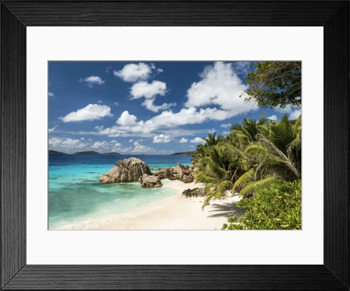 Framed Print : Anse Patate Beach, La Digue, Seychelles