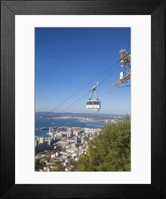Framed Print : Gibraltar, Rock of Gibraltar, Cable car Framed Print : Gibraltar, Rock of Gibraltar, Cable car