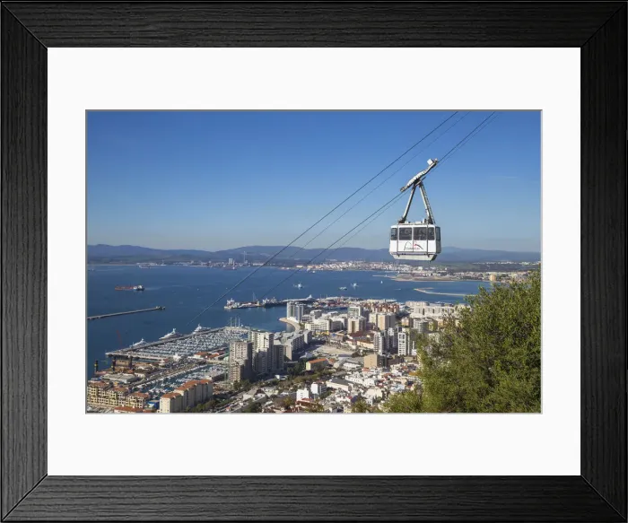 Framed Print : Gibraltar, Rock of Gibraltar, Cable car Framed Print : Gibraltar, Rock of Gibraltar, Cable car