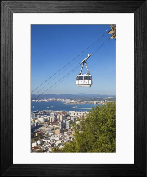 Framed Print : Gibraltar, Rock of Gibraltar, Cable car Framed Print : Gibraltar, Rock of Gibraltar, Cable car