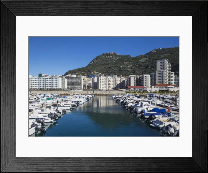 Framed Print : Gibraltar, Small boats marina Framed Print : Gibraltar, Small boats marina