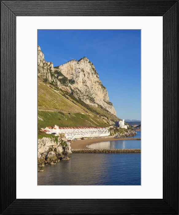 Framed Print : Gibraltar, Sandy Bay and Rock of Gibraltar Framed Print : Gibraltar, Sandy Bay and Rock of Gibraltar