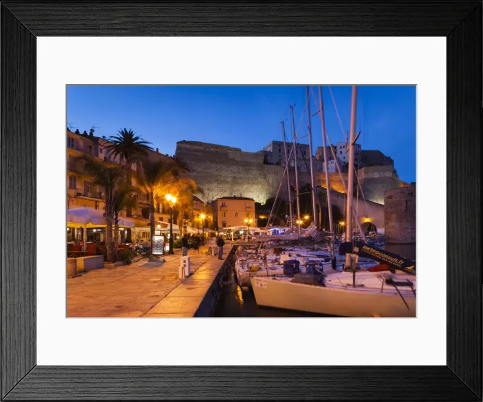 Framed Print : France, Corsica, Haute-Corse Department, La Balagne Region, Calvi, Port de Plaissance Framed Print : France, Corsica, Haute-Corse Department, La Balagne Region, Calvi, Port de Plaissance