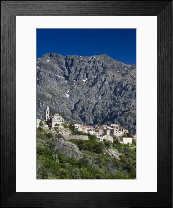 Framed Print : France, Corsica, Haute-Corse Department, La Balagne Region, Montemaggiore, elevated Framed Print : France, Corsica, Haute-Corse Department, La Balagne Region, Montemaggiore, elevated
